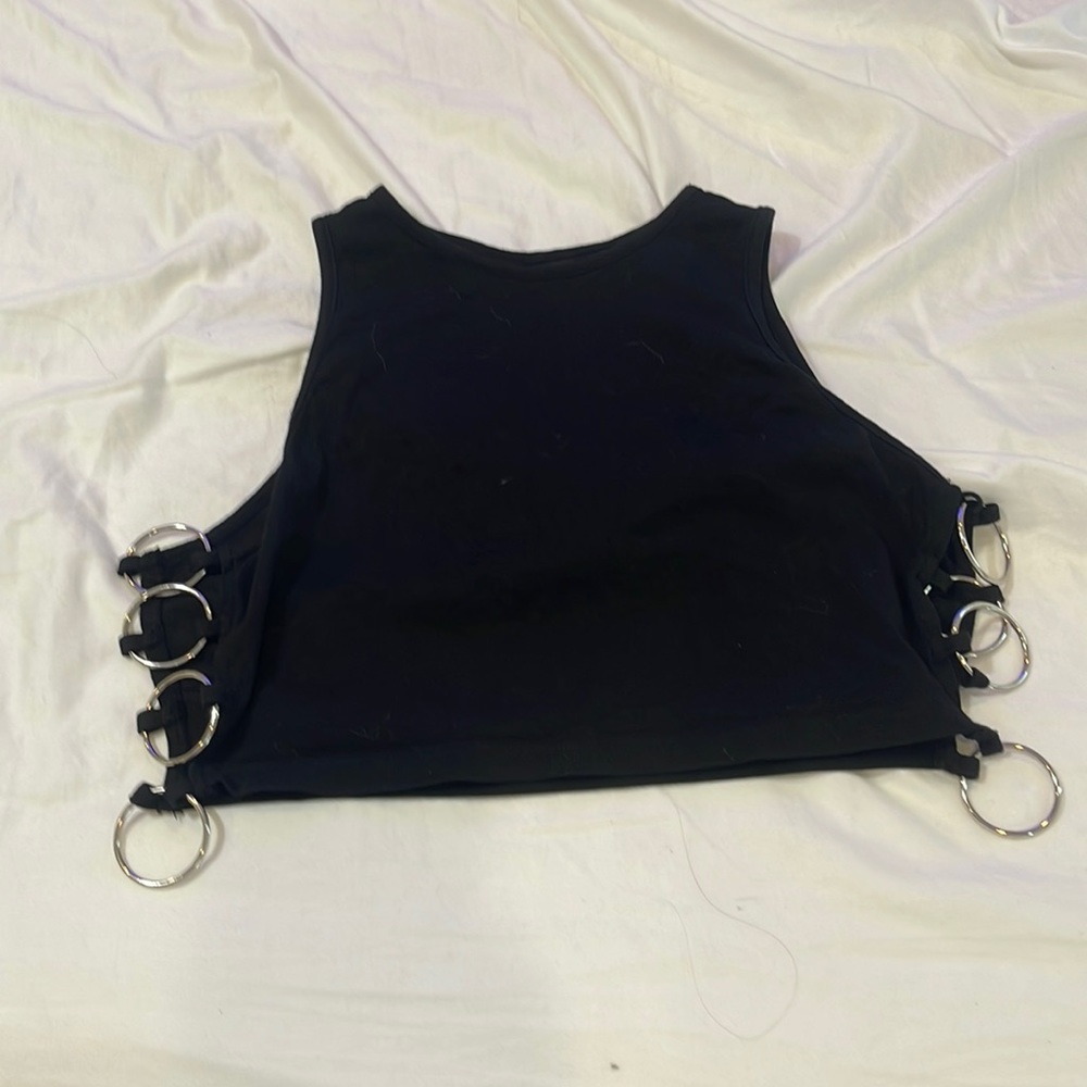 Black Halter Crop Top